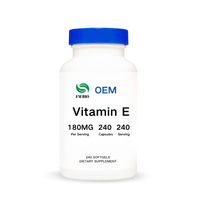 Gélules de vitamine E OEM/ODM - Antioxydant, sans sucre, végétariennes, fabricant de compléments de vitamine E