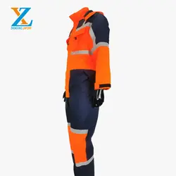 Mono de seguridad reflectante <span class=keywords><strong>Hi</strong></span> Vis, ropa de trabajo, mono con múltiples bolsillos, traje de trabajo impermeable, preventa, 2023 - Product Image 4