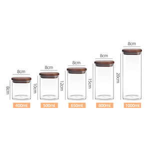 Frascos de Vidro de Borossilicato de Alta Qualidade com Design Moderno, Anéis de Vedação de Silicone, Personalizáveis e Multifuncionais para Armazenamento de Alimentos - Product Image 5