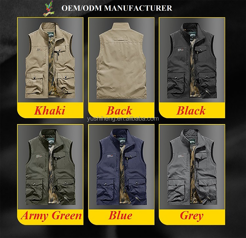 2025 - Heren Casual Outdoor Werk Vissen Reizen Foto Cargo Vest Jas
