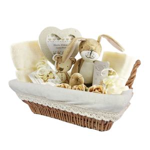Wicker Woven Braided Gift Basket For Easter, Baby Shower, Wedding