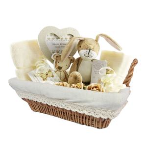 Newborn plant fiber wicker gift hamper baby basket