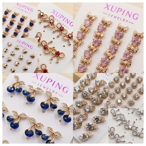 Gioielli XUPING Orecchini a Perno Jingjing Pietra Coreana Fiore Colorato Vendita all'Ingrosso Orecchini da Donna Placcati in Oro 18K di Moda - Product Image 2