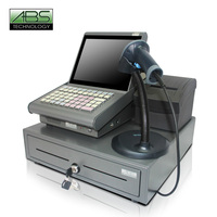 Moniteur TPV 10,4 pouces pratique, système de caisse enregistreuse ABS, processeur Intel J1900, OS Win7/WIN10, garantie 1 an, marque réputée, capacitif