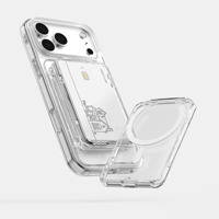 Étui de téléphone magnétique pliable transparent pour iPhone 18 Pro Max, étui universel à rabat avec porte-cartes, support de téléphone, rangement pour carte d'identité, support magnétique