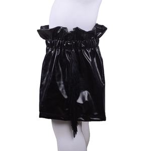 Pantaloncini in Pelle con Frange per Bambine, Shorts alla Moda con Vita in Carta e Farfalla - Product Image 4