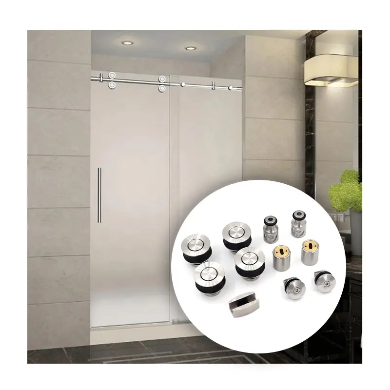 อุปกรณ์ประตูห้องอาบน้ำกระจก,อุปกรณ์ประตูห้องอาบน้ำกระจก8 10 12มม. อุปกรณ์ติดตั้งข้อต่อสแตนเลส304