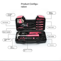 Boîte à outils manuelle en acier au carbone de 39 pièces Ensemble d'outils combinés de quincaillerie domestique Mallette rigide Garantie 1 an Commerce électronique transfrontalier