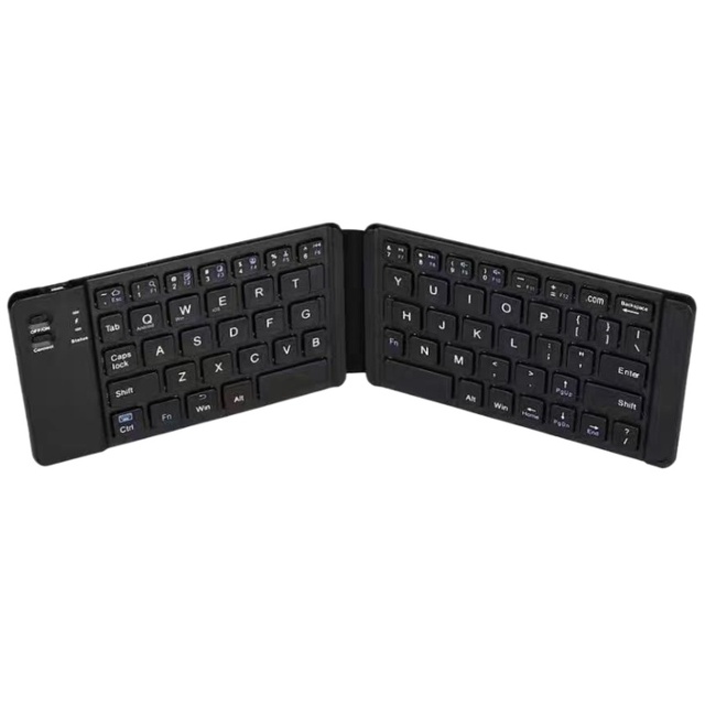 Portable Foldable Wireless Bluetooth Keyboard Ultra Slim Mini Pocket Keyboard for Phone Tablet iPad Laptop Travel
