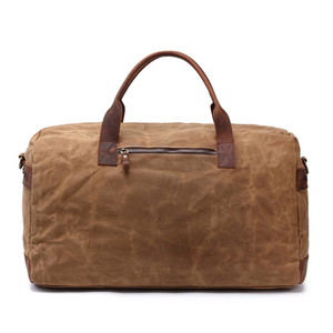 Bolso bandolera <span class=keywords><strong>de</strong></span> lona vintage MOQ bajo personalizado al por mayor, bolso <span class=keywords><strong>de</strong></span> hombro con ribete <span class=keywords><strong>de</strong></span> piel auténtica, bolsas <span class=keywords><strong>de</strong></span> viaje <span class=keywords><strong>de</strong></span> lona <span class=keywords><strong>de</strong></span> fin <span class=keywords><strong>de</strong></span> <span class=keywords><strong>semana</strong></span> para hombre - Product Image 2