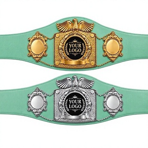 Cinturón de campeonato de boxeo personalizado de cuero, cinturón de artes marciales de cuero, cinturón de campeonato unisex, Muay Thai Boxing - Product Image 1