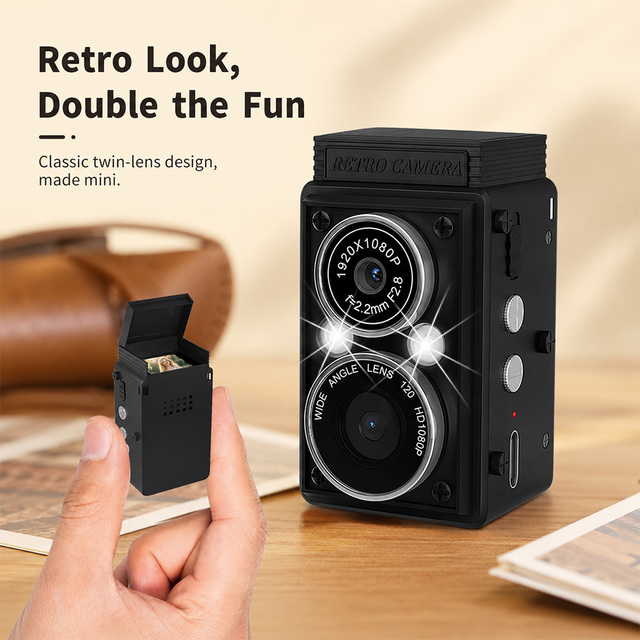 Kids Digital Camera Dual Lens 1080P 12MP Retro Mini Camera Custom Logo OEM ODM Manufacturer