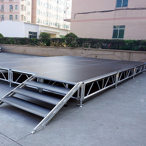 Precio de fábrica, tamaño personalizado, escenario de baile móvil con telón de fondo de escenario, plataforma de escenario de boda de aluminio <span class=keywords><strong>para</strong></span> actuación - Product Image 1