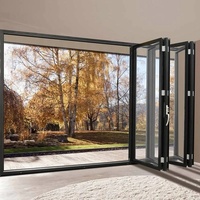 Puerta Plegable de Aluminio AOSTTER de Alta Transparencia con Triple Vidrio Templado de Seguridad y Aislamiento Acústico para el Hogar