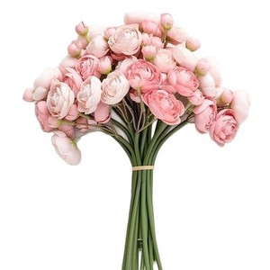 Bouquet di fiori artificiali <span class=keywords><strong>in</strong></span> seta: mini <span class=keywords><strong>ninfee</strong></span> e rose da tè per decorazioni domestiche, matrimoni e bouquet da sposa - Product Image 5