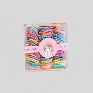 Trending pastello peluche stampato elastico per lo Styling dei capelli fasce moda donna accessori con perla vendita calda all'ingrosso - Product Image 2