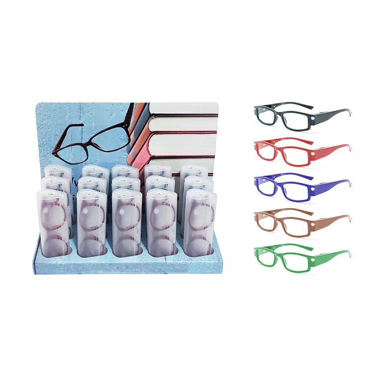 DCOPTICAL LED Light Night Eyeglass Frame LED Bateria Leitores Visão Leitura Óculos Seleção Multicolor Custom Colors Poder