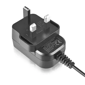 Wand 3 Pin Ac Dc Adapter 5V 9V 12V 15V 18V 24V 500ma 1a 1.25a 1.5a 2a 3a UK Stekker Voeding Met Ce Ukca Certificaat