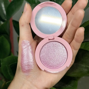 Palette Illuminante per il Viso all'Ingrosso, Polvere Cosmetica ad Alta Pigmentazione, Illuminante con Etichetta Privata, Shimmer <span class=keywords><strong>Rosa</strong></span> - Product Image 2