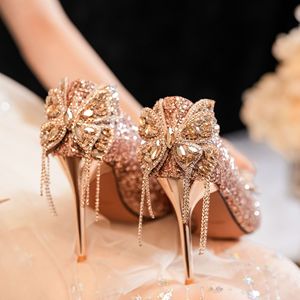 6681A-099 Zapatos de Tacón de Aguja con Punta Puntiaguda, Decorados con Pedrería, Elegantes Zapatos de Vestir para Mujer, Zapatos de Tacón Alto para Boda - Product Image 4