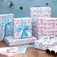 Papier d'emballage cadeau 43CMX3M Joyeux Anniversaire Saint-Valentin, papier cadeau en gros, papier d'emballage imperméable pour fleurs