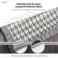 Tissu de matelas en maille polyester jacquard vertical surélevé, respirant, avec couche d'air, rembourrage 3D pour housse de matelas