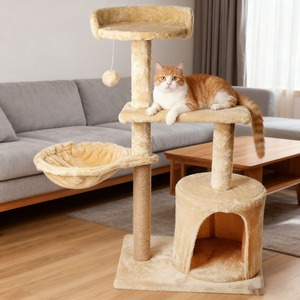 Arbre à chat compact avec griffoir intégré, jouet et plateforme de saut en sisal pour chat, modèle Sisal Self-Hi Cat, pour le commerce international - Product Image 3
