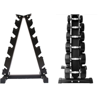 Support d'haltères vertical en gros d'usine équipement de fitness type A support triangulaire 6 paires de supports d'haltères