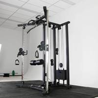 Machine de croisé de câble pour adultes, appareil multifonctionnel professionnel pour entraîneur, avec élément de poids de 140 kg, en acier allié