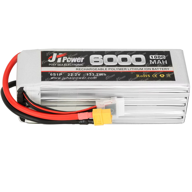 6000mah 100c 6s 22.2v Lipo Battery Pack with Excellent Cylindrical Lithium Ion Technology Long-Service Life for FPV Drone
