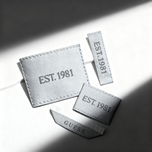 Étiquettes tissées personnalisées avec logo pour vêtements, en satin, coton, taffetas, texture lisse, à coudre sur les vêtements, étiquettes de marque - Product Image 1