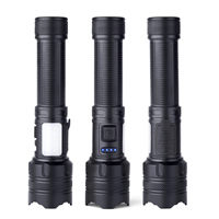 Linterna Táctica Súper Brillante de 100000 Lúmenes, 3000m, con Zoom, Recargable por USB, Imán, para Exteriores, de Aluminio, Impermeable, Luz Led