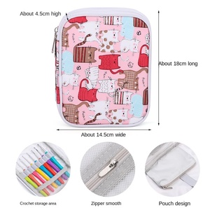 อุปกรณ์เสริมแบบถักผ้าไนลอนสองชั้นแบบพกพามีซิปปิดพิมพ์ลายเป็นมิตรต่อสิ่งแวดล้อมแฟชั่นใหม่ - Product Image 2