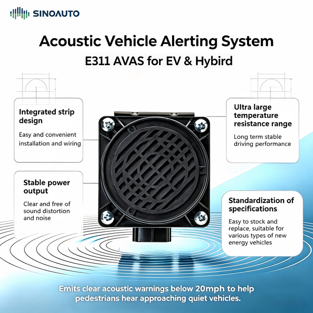 Durable & Waterproof ELVS311-b Acoustic Vehicle Alerting System, 12V 9-16V IP67 Rated Pedestrian Warning Device for EVs