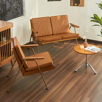 Moderne Rétro Industriel Simple Double Canapé Chaises Scandinave Américain Simple Lazy Bar Fauteuils en Bois Massif Loisirs Meubles