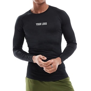 Custom <b>Men's</b> Long Sleeve Compression T-shirts Slim Fit Quick Dry Stretchy Fitness <b>Base</b> <b>Layer</b> Athletic Workout Sports Tee - Product Image 1