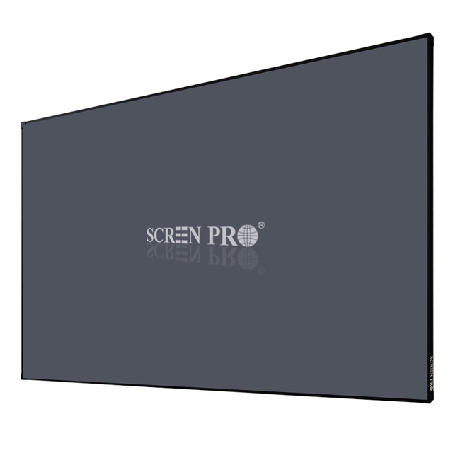 SCREENPRO Ambient Light Rejecting Short Throw Projector Screen 120inch Fixed Frame ALR Screen 4K Cinema Movie Screen