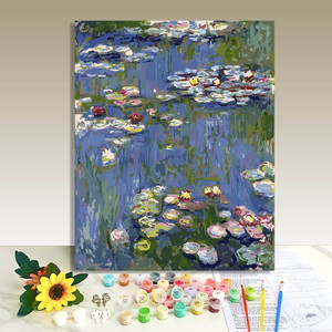 Paint by Numbers Canvas Art Kit Landscape Impressionist Style Rectangle Digital Printing Handmade DIY Oil Painting 40x50cm - Product Image 1