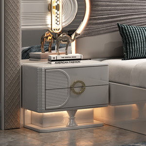 Mobilier <span class=keywords><strong>de</strong></span> Chambre Moderne en Cuir avec Fonction Massage, Ensembles <span class=keywords><strong>de</strong></span> Chambre à Coucher <span class=keywords><strong>Lit</strong></span> King Size <span class=keywords><strong>de</strong></span> Luxe - Product Image 3