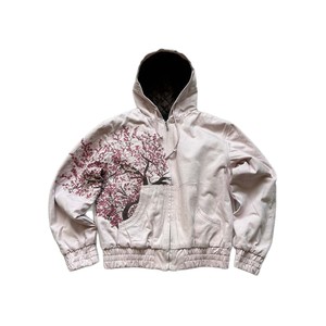 <span class=keywords><strong>Felpa</strong></span> Invernale da <span class=keywords><strong>Uomo</strong></span> con Ricamo di Fiori di Ciliegio, Pullover Tinta Unita 430 Grammi, Stampa Digitale <span class=keywords><strong>Rosa</strong></span> - Product Image 4