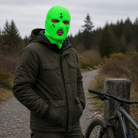 Cagoule intégrale respirante en acrylique coupe-vent à 3 trous pour sports de plein air, moto et ski, bon marché, avec broderie personnalisée, style bonnet tricoté