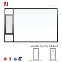 Ventanas abatibles de diseño externo moderno de marca superior, puente roto, aislamiento térmico, aleación de aluminio templado para cocina Villa