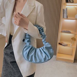 Bolsos de Mano Plisados de Verano para Mujer, Bolsos de Nube de PU, Bolso de Axila Informal, Bolsos de Hombro para Compras, Bolso Tipo Dumpling, Modelo R2207 - Product Image 4