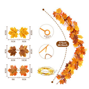 Otoño Hojas de arce vid decoración colgante de pared simulación hoja de arce guirnalda gracias dando decoración del hogar - Product Image 6