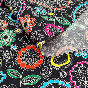 Diseños de flores de <span class=keywords><strong>Caju</strong></span> pequeños personalizados digitales reales de gama alta Tela de algodón impresa digitalmente - Product Image 4