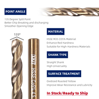 Forets hélicoïdaux XKIT 4,7 mm HSSE M35 Cobalt 5% M35 pour perçage de l'acier inoxydable/métal