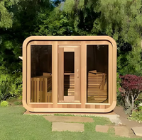 Sauna à vapeur extérieur personnalisé pour 4 à 6 personnes, en bois de pruche, sauna traditionnel pour jardin, spa et relaxation