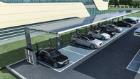 Borne de recharge rapide DC 60/80/120kW solaire avec BESS CCS1/CCS2/CHAdeMO, écran LCD publicitaire, sur pied, pro hors réseau
