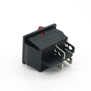 On-off 2 Position Red Led 4 Pins Rocker <b>Switch</b> KCD4 T125/55 2way T85 T105 16A 250VAC Led - Product Image 3