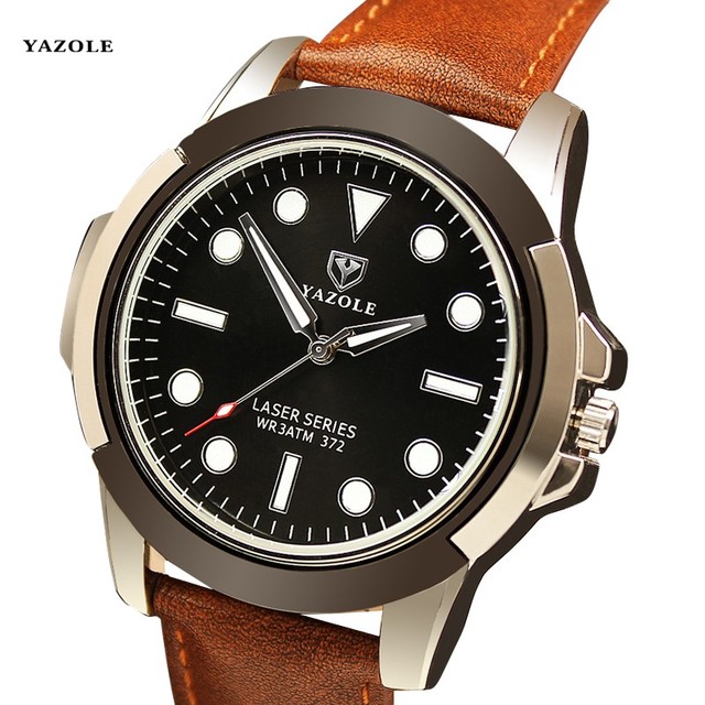 YAZOLE D 372 Hot Sale Mens Watches Sport Style Fashion Factory Custom Logo Quartz Watch Classic Leather Wristwatch Wholesale